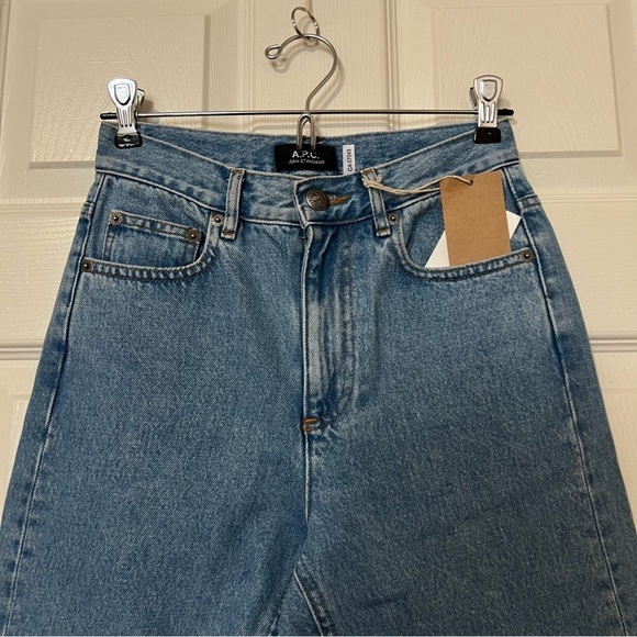 [NWT] APC Jean Standard Blue Clair Slim Straight High Rise Denim Jeans - Sz 25 - Picture 4 of 15